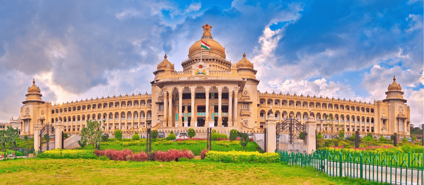 The magnificent Bangalore Palace, a cultural and historical gem in Karnataka.